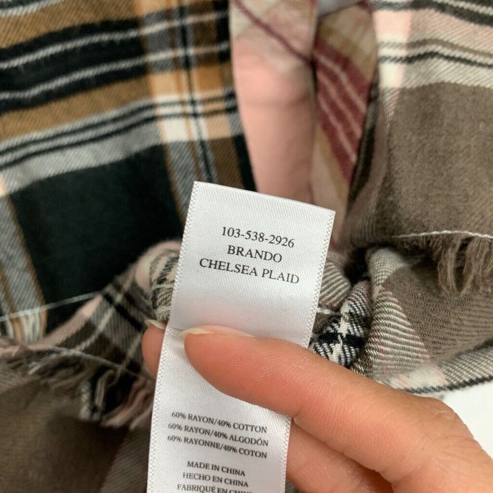 Rails Shirt Womens S Medium Multi Brando Chelsea Plaid Patchwork Button Raw Hem - Picture 8 of 11